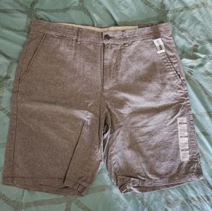NWT Mens Grey Linen Shorts Size 36